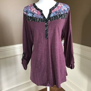 NWT Plus Size Long Sleeve Top by Style & Co. 2X.